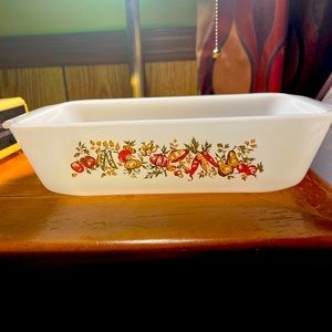 Vintage Anchor Hocking milk glass bread dish.